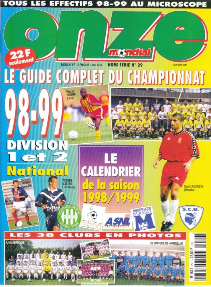 CARD VLADIMIR SMICER RC LENS SANG ET OR ROOKIE ONZE MONDIAL 1998